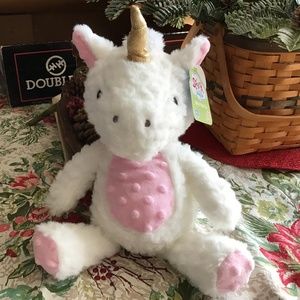 New Baby Plush Toy - Unicorn Plush Toy Infant Rattle - Crinkle Ears Whit…